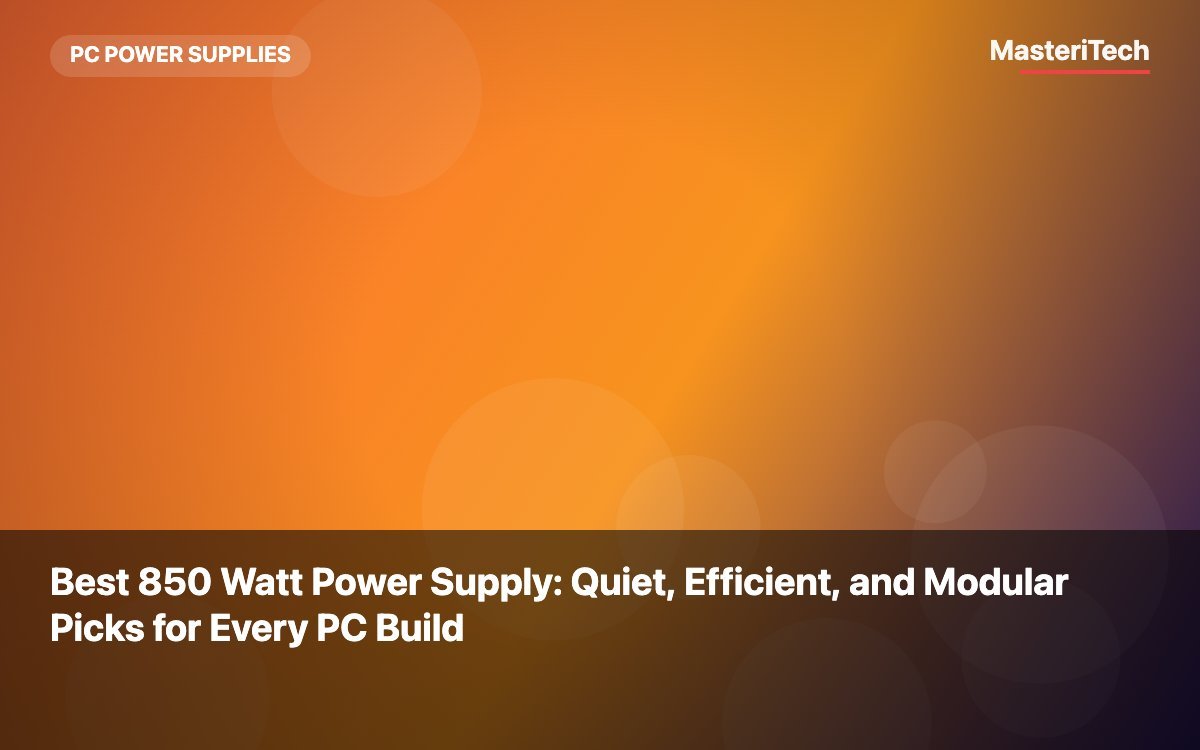 Best 850 Watt Power Supply: Quiet, Efficient, and Modular Picks for Every PC Build