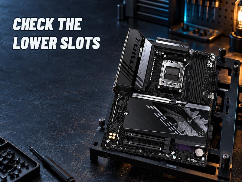 4. GIGABYTE B850 AORUS ELITE WIFI7 — check what the lower slots can do
